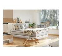 Ensemble sommier matelas LE PAISIBLE 140x200cm Mémoire de forme BioVisco - Ep. 24cm + sommier kit Blanc G