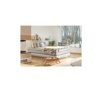 Ensemble sommier matelas LE PAISIBLE 160x200cm Mémoire de forme BioVisco - Ep. 24cm + sommier Blanc