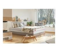 Ensemble sommier matelas LE PAISIBLE 180x200cm Mémoire de forme BioVisco - Ep. 24cm + double sommiers Beige G