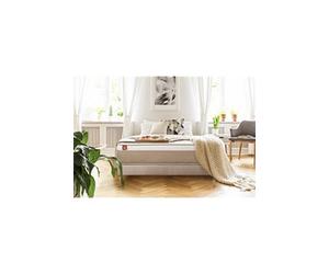 Ensemble sommier matelas LE SOYEUX 140x200cm Ressorts ensachés + Mémoire de forme BioVisco - Ep. 24cm + sommier kit Beige