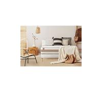Ensemble sommier matelas LE TENDRE 140x190cm Ressorts ensachés + Mémoire de forme 7 zones de confort - Ep. 28cm + sommier kit Blanc