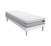 Ensemble sommier + matelas ressorts ensachés ép22cm SERENITE de DREAMEA - 90x190 cm