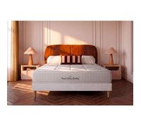 Ensemble matelas ressorts ensaches + memoire de forme maxi epaisseur Windsor 160x200 sommier KIT blanc