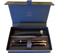 Ensemble Stylo À Bille Black Gt + Stylo Plume Dans Un Étui Décoratif Parker