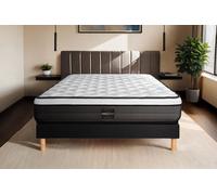 Ensemble Suite 200 x 200 cm sommier Kit Noir