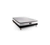 Ensemble Superieur 160x200 Memoire de forme 3 zones sommier noir