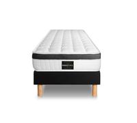 Ensemble Superieur 90x190 Memoire de forme 3 zones sommier noir