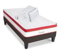 Ensemble Suprême 90x190 cm + sommier + accessoires - Mousse HD mémoire - Ép. 24 cm G