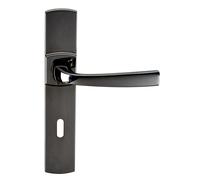 Vachette Poignées sur grande plaque MUZE Clé L Entraxe 195 mm Diamant noir