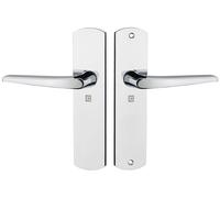 Ensemble sur petites plaques KROM HOME entraxe 70 mm bec de cane chromé brillant HERACLES B-KROM-07