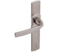 Vachette Ensemble de Poignée de Porte sur Plaque ARTIS - Version Bec de Cane pour Porte de Cuisine, Salon - Entraxe 195 mm - Matériau Zamak Résistant - Garantie 10 Ans - Finition Platine