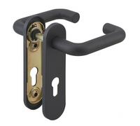 Ensemble sur plaque béquille double noire carré 9 mm THIRARD 00097101