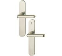 Ensemble sur plaque Cortina bec de cane F2 - HOPPE - 593736 Nickel brossé/satiné