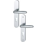Ensemble sur plaques aluminium VERONA clé I pour cylindre européen finition F1 aspect argent HOPPE 3511682