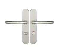 Ensemble sur plaques JADE série 1294 type condamnation à voyant finition inox brossé HERACLES B-INOX-SP10V
