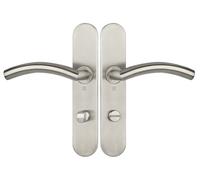 Ensemble sur plaques série JADE 1494 type condamnation finition inox brossé HERACLES B-INOX-SP18