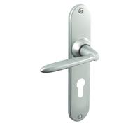 Ensemble sur plaques Tango entraxe 165 mm bec de cane condamnation chromé velours VACHETTE 691808
