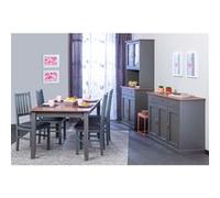 Ensemble Table 160cm + Vaisselier + Buffet - MELINA - ALTOBUY Gris G