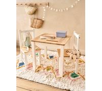 Ensemble table + 2 chaises en bois blanc TU