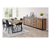 Ensemble Table 230cm + Buffet 3 Portes 3 Tiroirs - KORA - ALTOBUY Marron G
