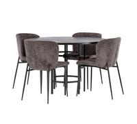 Ensemble Table à Manger & 4 Chaises Copenhagen & Modesto 115cm Marron