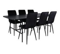 Paris prix Ensemble table & 6 chaises - Noir