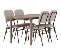 Paris prix Ensemble table à manger 4 chaises - Naturel & beige