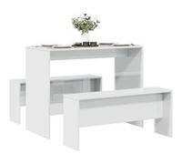 vidaXL Ensemble Table à Manger et bancs 3 pcs Bois d'ingénierie
