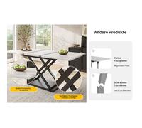 Ensemble table à manger extensible 120-160 x 80 cm avec 4 chaises en velours noir, effet marbre blanc