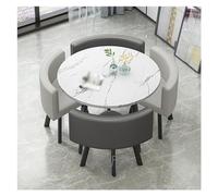 Ensemble table basse et chaise de réception pour petit espace, table de négociation ronde peu encombrante, pour la maison, le bureau, la salle de réception, le club, le salon, le balcon, le café, la