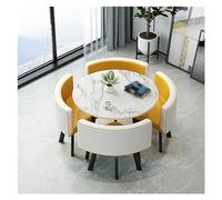 Ensemble table basse et chaise ronde peu encombrante pour bureau, salle de réception, club, maison, salon, balcon, café, salle de pause (couleur