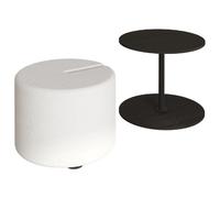 Ensemble table basse et pouf gigogne ORBIT - Noir