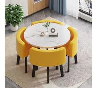 Ensemble table basse moderne et chaises - Élégant bureau réception et club mobilier avec 4 chaises à dossier pour petites conférences et salle à manger