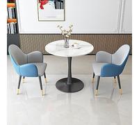 Ensemble table basse ronde moderne et chaises, réception commerciale de magasin et négociation de bureau, petit appartement, balcon, salle de loisirs (couleur : bleu)