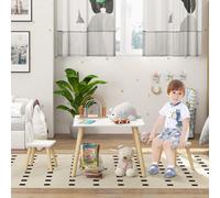 AIYAPLAY Ensemble table et 2 chaises enfant table pour enfant avec 2 chaises design scandinave motif oreille de lapin bois pin blanc