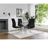 Ensemble table COSIMA + 2 chaises NADYA - Noir