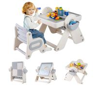 Ensemble table d'activités et chevalet 6-en-1 pour enfants avec rangement