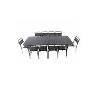 Bergame ensemble table de jardin 234 cm et 10 chaises