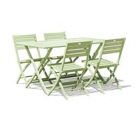Generique Ensemble repas de jardin Marius 4 places aluminium Vert lagune