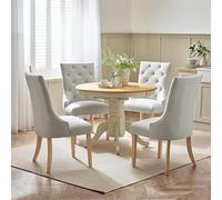 Ensemble table de salle à manger avec 6 chaises - Effet chêne - Meuble extensible en bois pour réunions de famille et salles de séjour