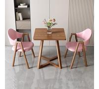 Ensemble table de salle à manger de 61 cm avec 1 table basse et 2 chaises rembourrées en similicuir - Fauteuils élégants de cuisine et de salle à manger en gris et plusieurs couleurs, parfait pour la