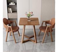 Ensemble table de salle à manger de 61 cm avec 1 table basse et 2 chaises rembourrées en similicuir - Meuble élégant et polyvalent pour cuisine, bureau, salon - Plusieurs couleurs disponibles