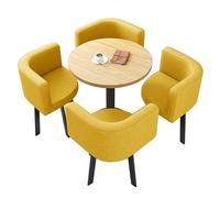 Ensemble table de salle à manger pour 4 personnes, table de réception et chaises pour la maison, le salon, le balcon, le café, la salle de pause ou la conférence