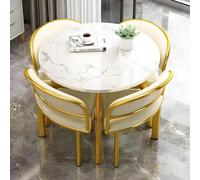 Ensemble table de salle à manger ronde et chaises de conférence, meubles de réception et de réunion, gain de place,