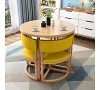 Ensemble table de salle à manger ronde et chaises - Idéal pour la maison, le balcon, le salon, la réception - Parfait pour la détente et les espaces de réunion