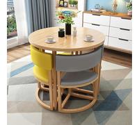 Ensemble table de salle à manger ronde et chaises - Idéal pour la maison, le balcon, le salon, la réception - Parfait pour la détente et les espaces de réunion