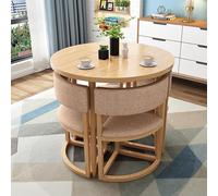 Ensemble table de salle à manger ronde et chaises - Idéal pour la maison, le balcon, le salon, la réception - Parfait pour la détente et les espaces de réunion