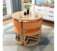 Ensemble table de salle à manger ronde et chaises - Idéal pour la maison, le balcon, le salon, la réception - Parfait pour la détente et les espaces de réunion