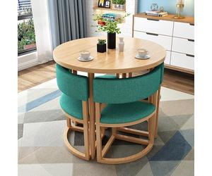 Ensemble table de salle à manger ronde et chaises - Idéal pour la maison, le balcon, le salon, la réception - Parfait pour la détente et les espaces de réunion
