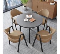 Ensemble table de salle à manger ronde moderne avec chaises - Meuble élégant pour petites conférences et réunions - Design contemporain pour la maison et le bureau